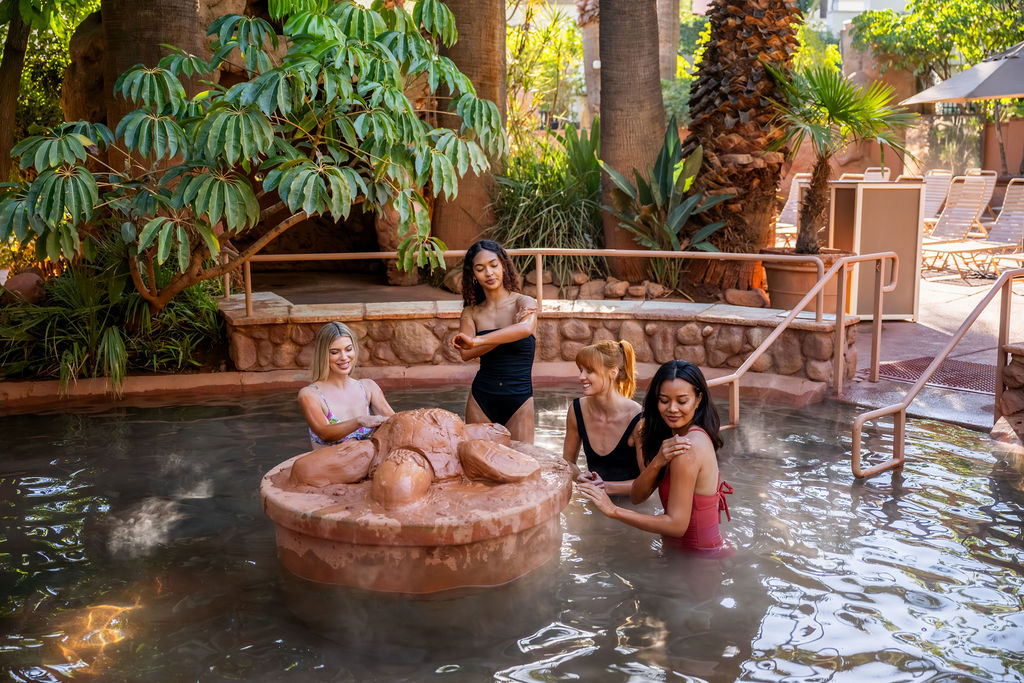 Guests relaxing at Glen Ivy Hot Springs